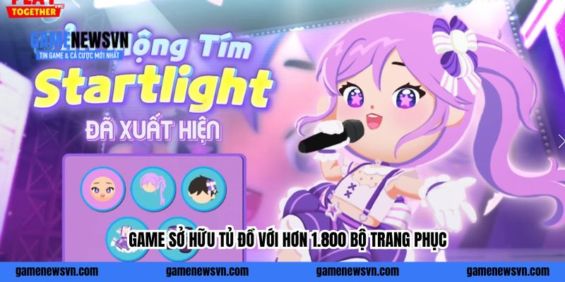 Game sở hữu tủ đồ với hơn 1.800 bộ trang phục đa dạng