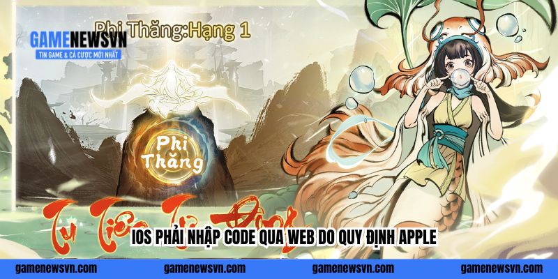 iOS phải nhập code qua web do quy định Apple