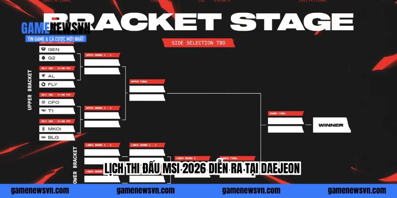 Lịch thi đấu MSI 2026 diễn ra tại Daejeon
