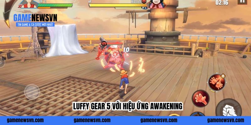 Luffy Gear 5 với hiệu ứng Awakening